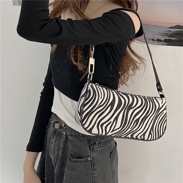 

evening bags 2021 zebra armpit staff women's bag niche design portable shoulder fashion trend handbags women purses