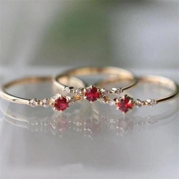 

wedding rings ysdljg fashion simple thin women ring sweet round cubic zirconia engagement proposal for girlfriend fancy gift jewelry, Slivery;golden