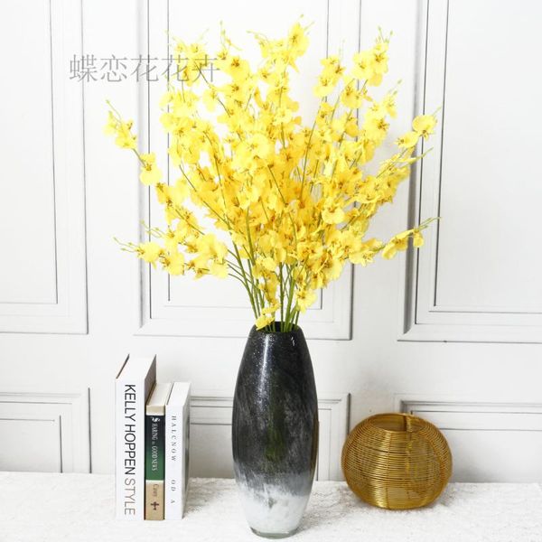

home decoration simulation yellow sprigs dancing orchid