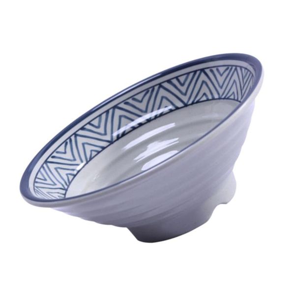 

1pc large ramen bowl durable tableware noodle bowl home soup (blue)