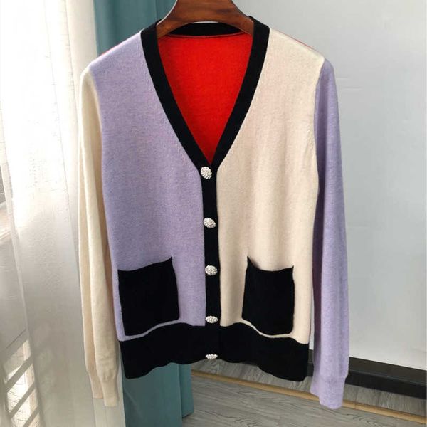 

women's sweaters sweaters v-neck knit sweater color patchwork long sleeve diamonds button autumn female knitwear car dold, White;black