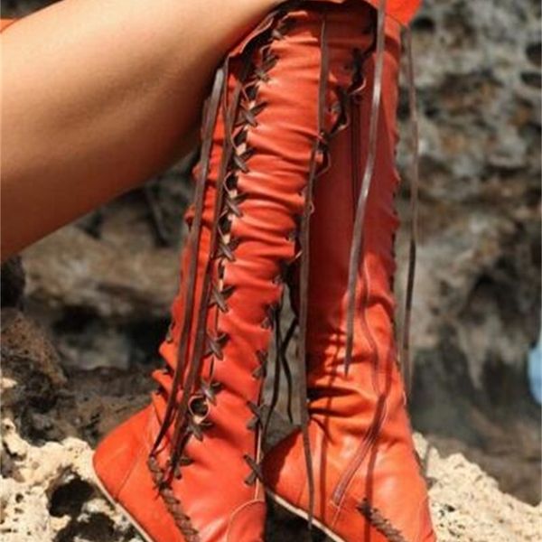 

boots from the vintage borla flat women on knee, high pull punk style casual skin-round lear finger smooth lear ladies in cowboy pwil, Black