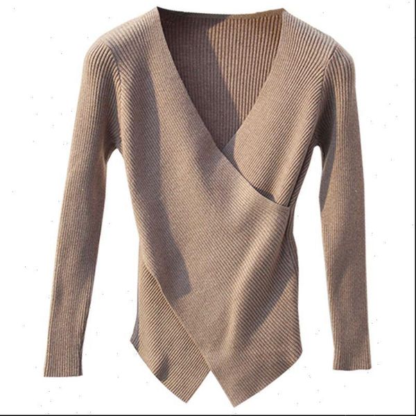 

women knitted casual sweater long sleeve v neck women pullovers solid color elegant  women top, White;black