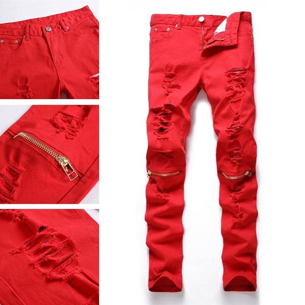 

men slim feet korean version of the trend retro handsome men pencil pants trend brand begging long long new, Blue