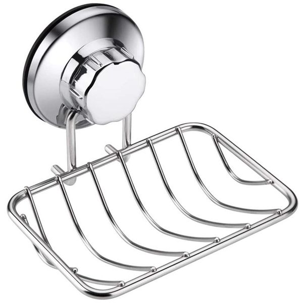 

shower soap holder - vacuum suction cup shower soap dish for shower, bathroom and kitchen - strong rustproof stainless