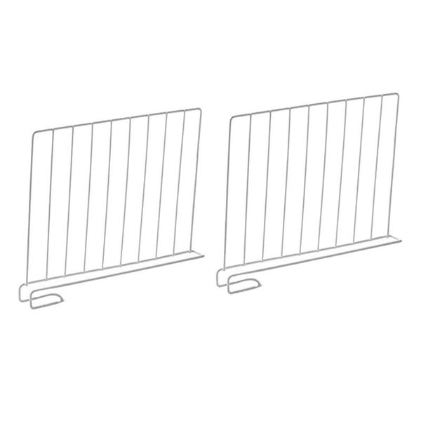 

2 pcs shelf divider for wood closet,sturdy separator for storage in wardrobe, kitchen, bathroom and office shelves