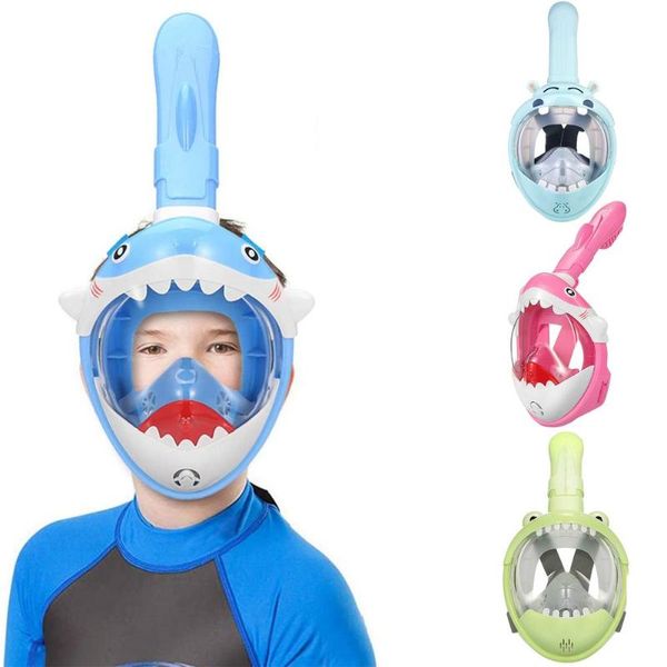 

life vest & buoy full face children's snorkeling mask 180degree panoramic foldable masksafe antileakage antifog snorkel