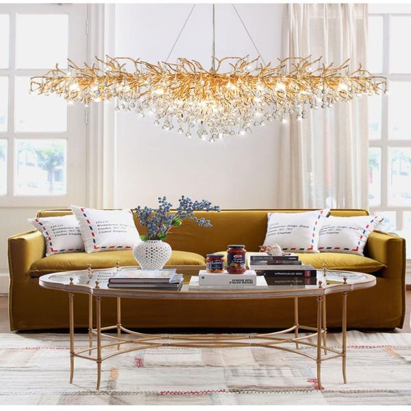 

chandeliers postmodern crystal led chandelier luxury restaurant lamp villa hall living room bedroom el indoor lighting lustre