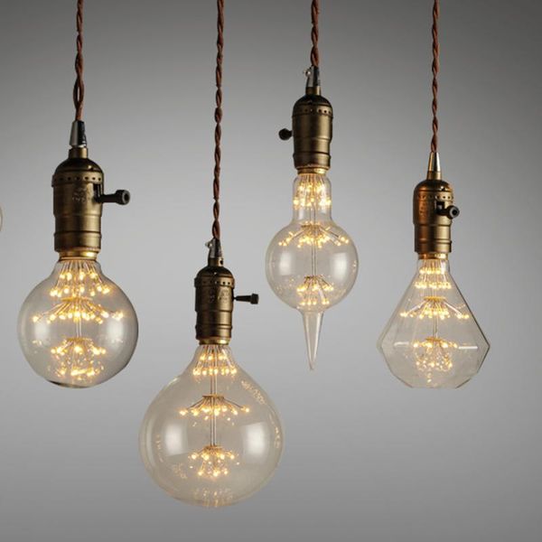 

bulbs 3w filament ampoule vintage light bulb e27 220v old incandescent retro lamp glass metal g125 st64 g80 a19 g95