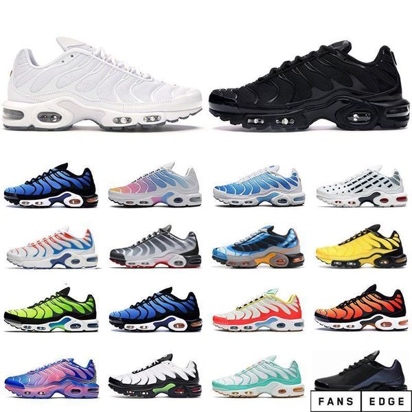 

new tn plus se mens women running shoes trainers triple black white hyper blue voltage purple rainbow teal twist men outdoor sports sneaker