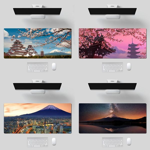 

mouse pads & wrist rests japanese fujisan large mousepad gamer xl gaming pad rubber locking edge lapnotebook desk mat