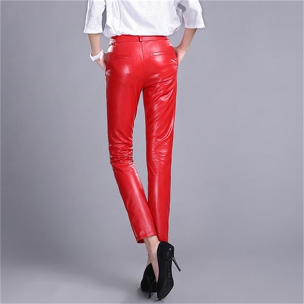

2021 women's thin lambskin pants kp2 3abi, Black;white