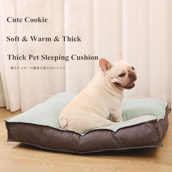 

kennels & pens luxury dog bed house kennel durable mats soft pet sleeping cushion for small large dogs cats pyppy sofa square pillow cama pe