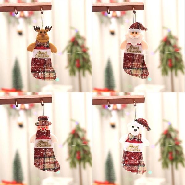 

christmas decorations merry stocking linen santa snowman elk xmas hanging socks for fireplace tree ornament family decor