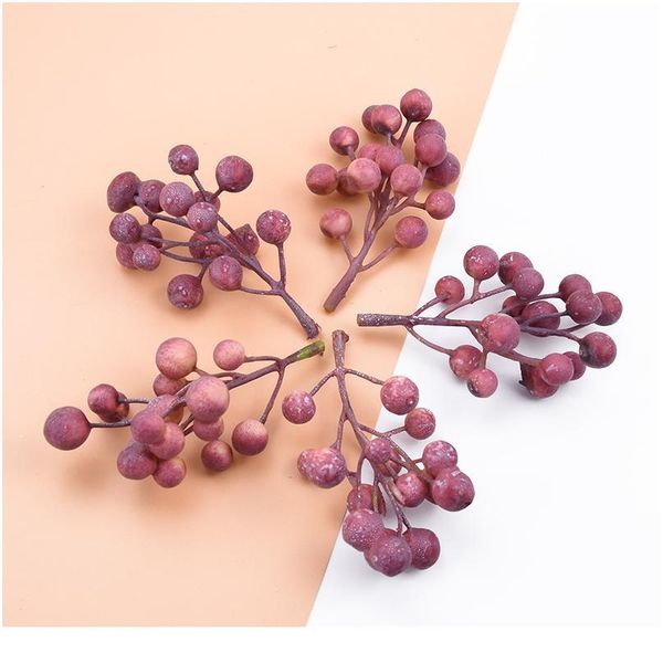 

3 bundle christmas new year decoration artificial plants decorative flowers wreaths scrapbooking diy gifts box foa qylfin