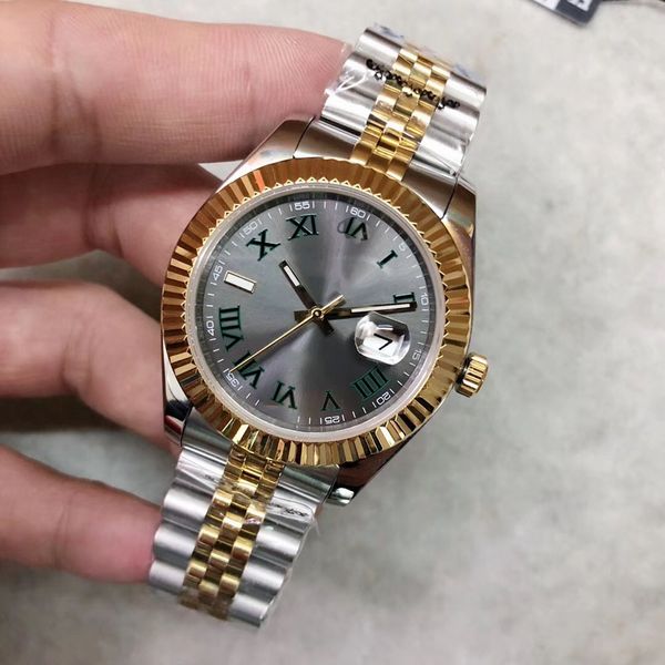 ST9 lüks saat 41mm Otomatik Mekanik Kol Saatleri jübile kayışı Safir 2813 Wimbledon Bilezik hareketi erkek saatler