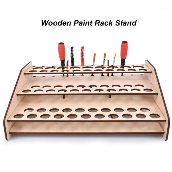 

gift sets diy wooden paint rack stand painting ink bottle storage holder organizer pigment shelf paintings bracket brushes tool stand1