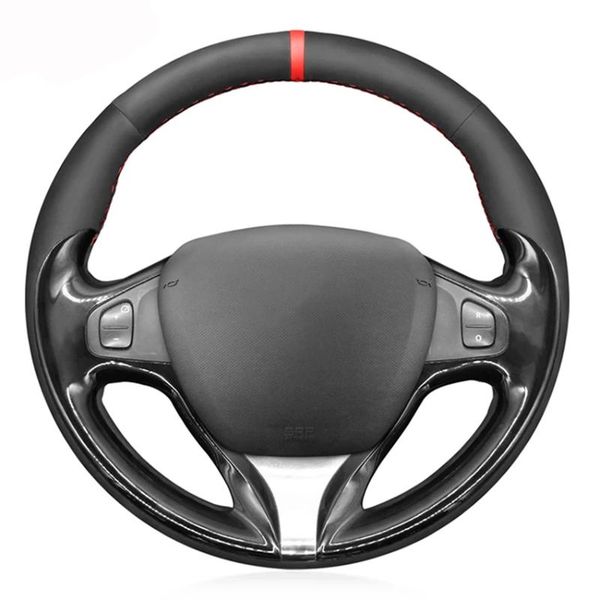 

steering wheel covers black pu faux suede hand car cover for clio 2013-2021 captur samsung qm3