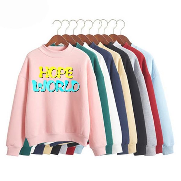

hope world bangtan sweatshirt love yourself women's sweatshirt harajuku kpop bangtan sweatshirt, Black