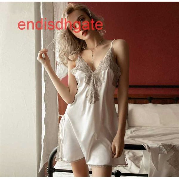 

factorytya8women's lingerie lace allure open back pajamas nightdress suspender skirt thong two piece set, Black;white