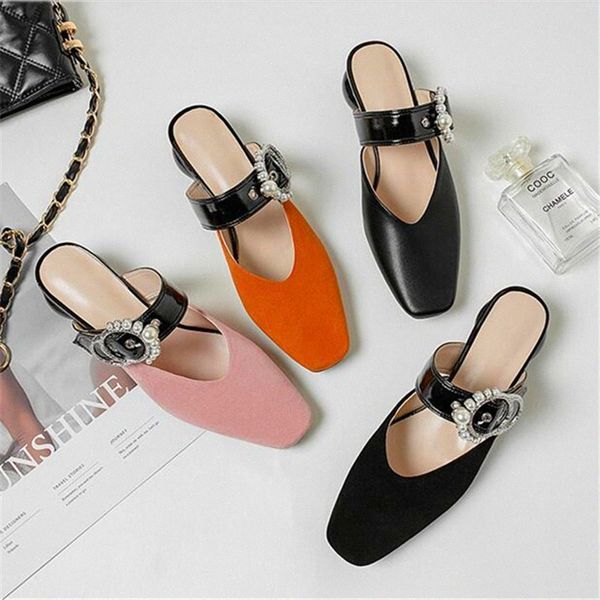 

strap pearl decoration square head ladies high heels black pink orange ball heels high spring and autumn ladies party shoe pumps shoes v8nq#