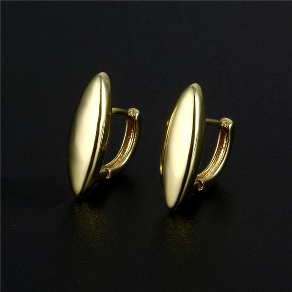 

hoop & huggie wtltc french small oval shaped ear piercing earrings for women shiny geometric cartilage chic minimal tiny, Golden;silver