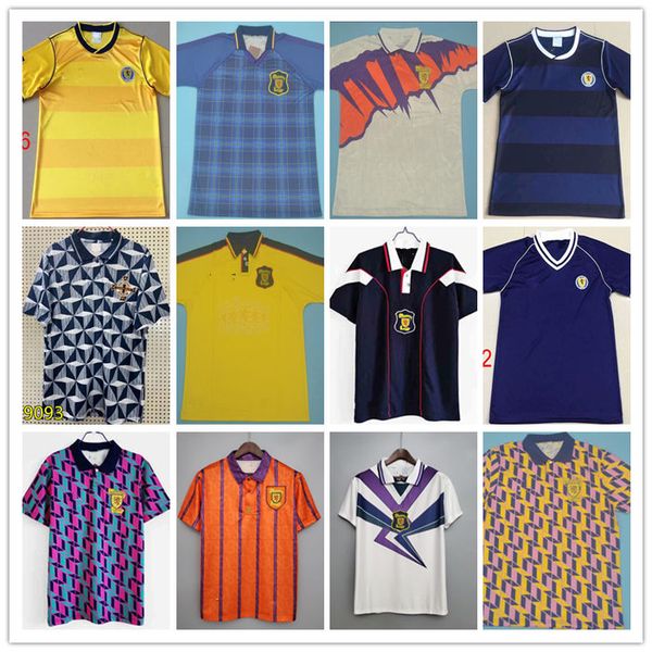 

retro scotland northern ireland soccer jersey gascoigne laudrup mccoist albertz football dalglish strachan miller souness, Black;yellow