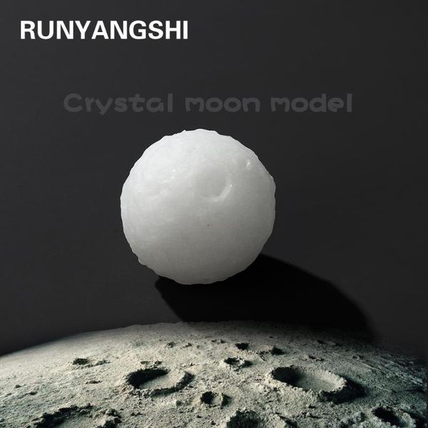 

decorative objects & figurines natural crystal stone white marble r model jade ball moon decoration for children's gift collection