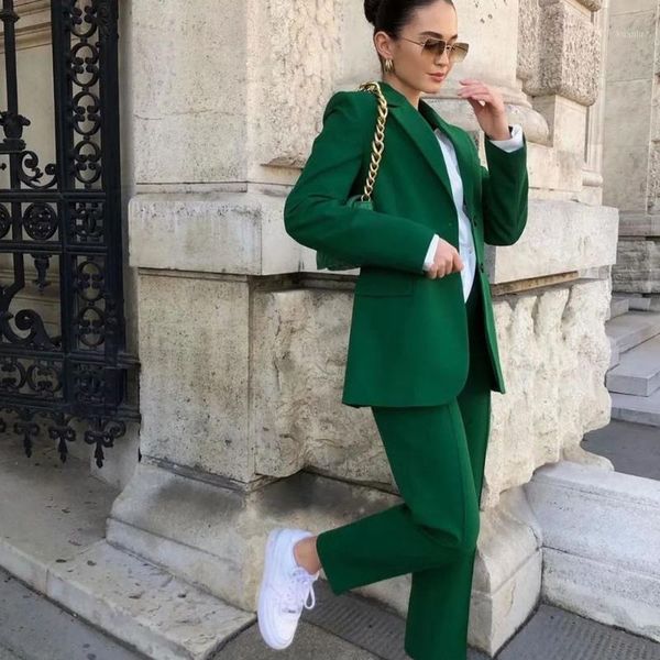 

women's suits & blazers xikom 2021 summer women green vintage office lady jacket female v-neck slim single breasted coat ladies fashion, White;black