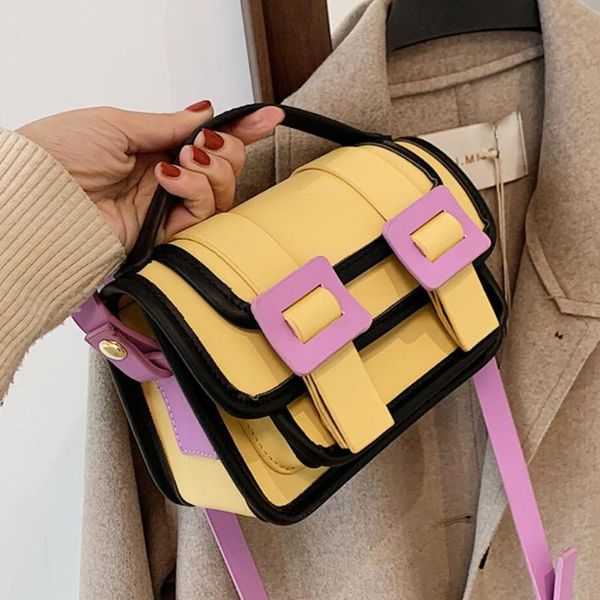 

cross body contrast color cambridge bag tote 2021 high-quality pu leather women's handbag small shoulder messenger