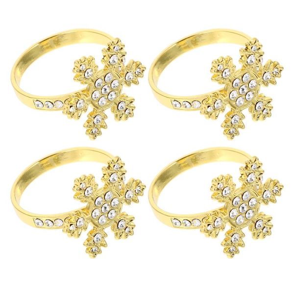 

napkin rings 4pcs christmas snowflake ring creative rhinestone holder for home