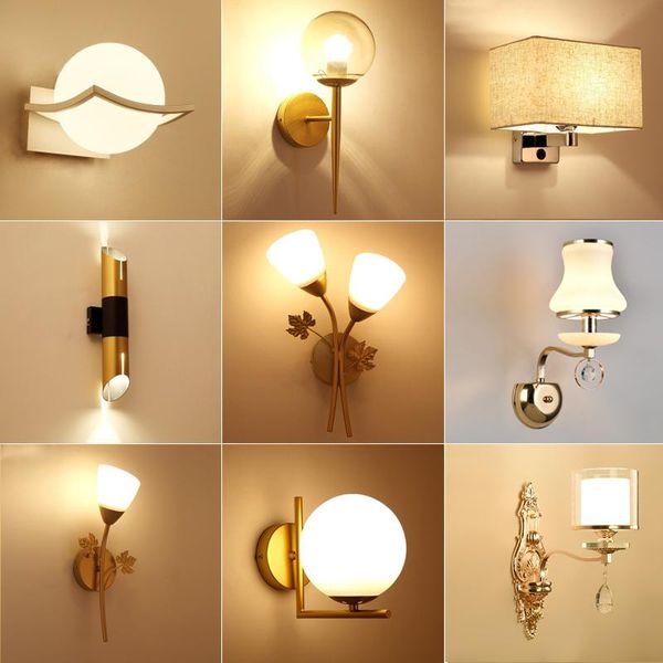

wall lamp light modern sconce creative indoor lighting bedside bedroom decor interior lights crystal