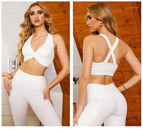 

yoga outfit autumn threaded pocket high waist pants nude sports cycling jersey 2021 ladies womens plus size capris