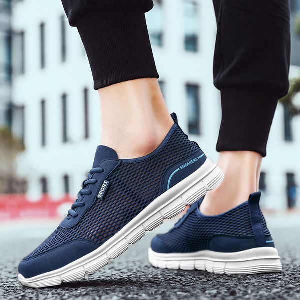

men shoes summer soft loafers lazy shoes lightweight mesh casual shoes men sneakers tenis masculino zapatillas hombre296, Black;white