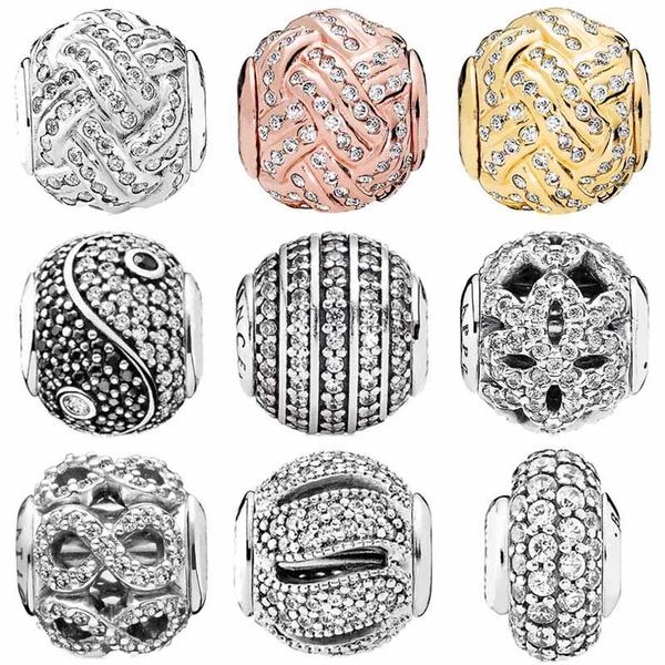 

other original 925 sterling silver rose gold dedication & affection essence beads fit collection bracelet jewelry