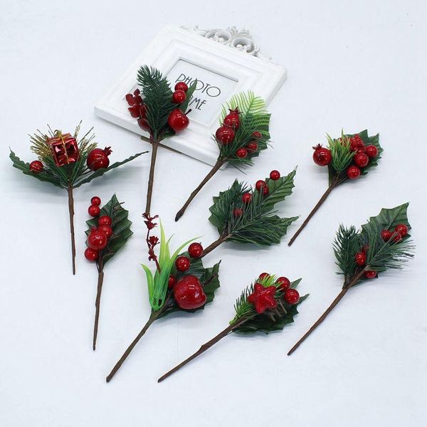 Dekoratif Çiçek Çelenkleri Artracyse Diy Takı Malzeme Simülasyon Köpük Berry El Yapımı Çelenk Noel Meyvesi Blueberry Cherry Mini