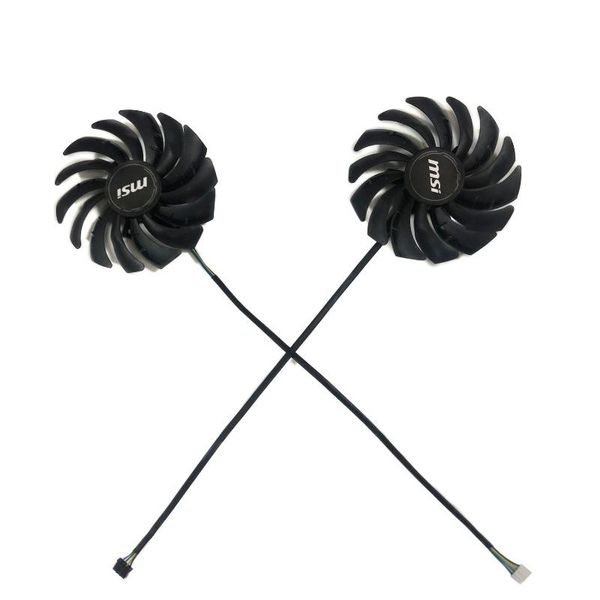 

fans & coolings 2pcs/set pld10010s12hh vga gpu cooler fan for msi rtx 3060 3060ti 3070 ventus 2x oc video graphics cards cooling