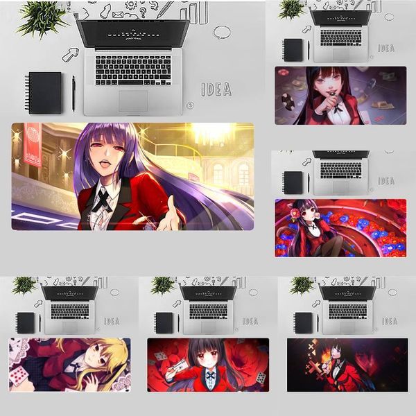 

mouse pads & wrist rests kakegurui jabami gaming player laprubber mousepad desk table protect game office work mat pad non-slip cushion