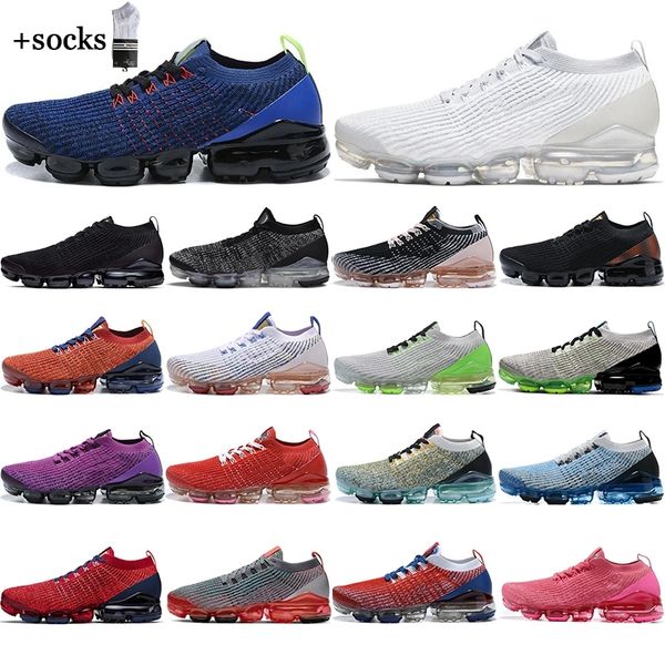 

new with socks 3.0 mens running shoes triple black deep royal volt noble red orange men women ourdoor sports sneakers