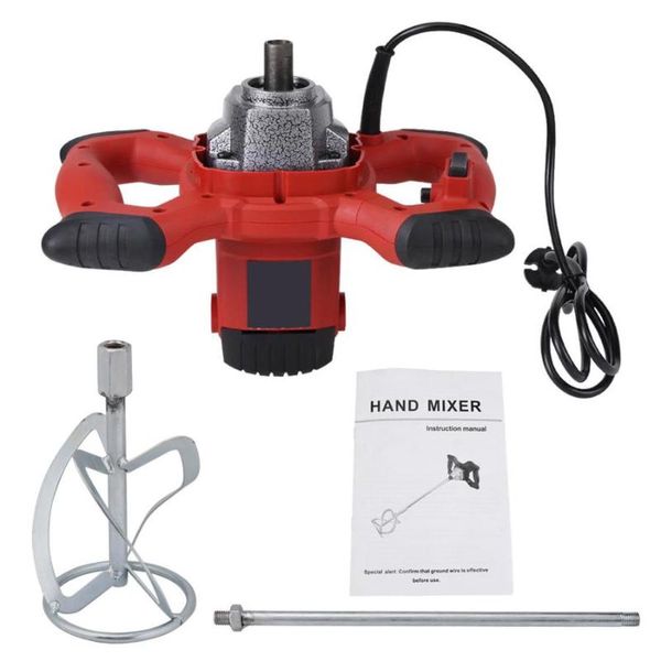 

power tool sets 1500w electric mixer handheld 6-speed for stirring mortar paint cement grout ac 220v