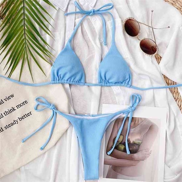 

omkagi swimwear women solid micro bikinis set push up swimming bathing suit swimsuit high cut bandage bikini brazilian, White;black