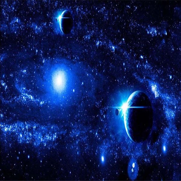 

custom universe starry galaxy planet mural background wall living room sofa bedroom tv backdrop painting modern