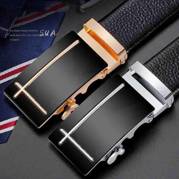 

belts men genuine leather automatic belt designer business trousers cinturones para hombre de cuero, Black;brown