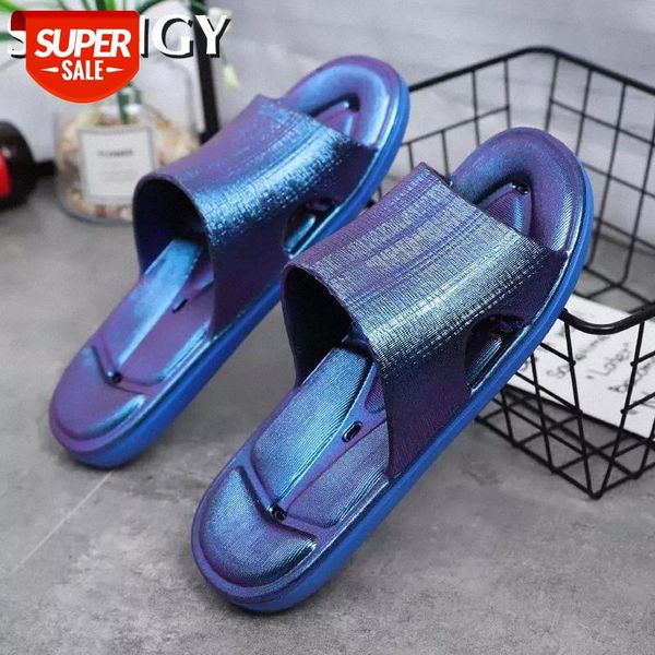 

bathroom shower slippers men big size 34-49 indoor sandals men shoes flat rubber bottom no slip fashion summer soft male lazy #nj2h, Black