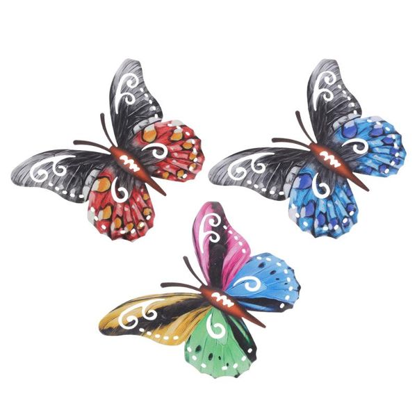 

3pcs iron butterflies hanging pendant garden wall art wall hanging decorations