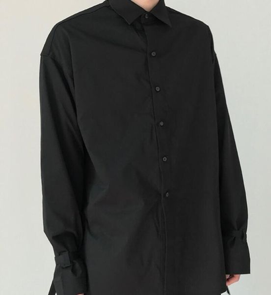 

men's casual shirts / summer fashion personalized customize large size all-match cotton back split shirt/s-6xl, White;black