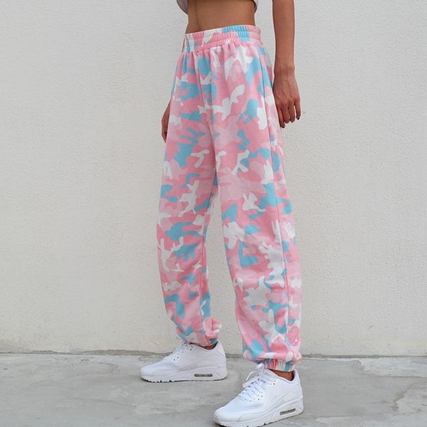

pink camouflage pants female hip hop style girls stage clothes sport fittness clothing jazz gogo popular outfit hiphop pant 1523, Black;red
