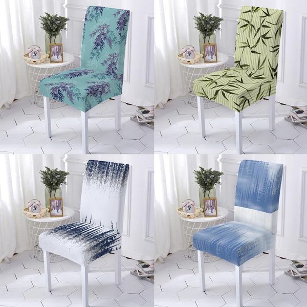 

chair covers natural scenery style dining cover seat kitchen wedding for chairs sky plant pattern chaircover banquet