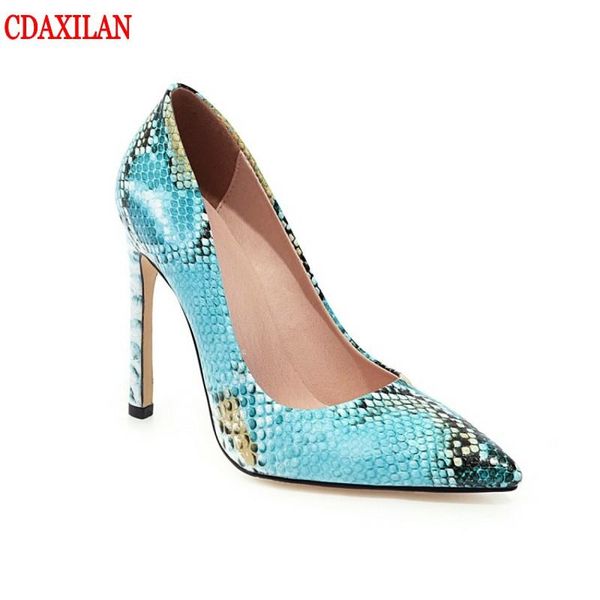 

dress shoes cdaxilan to pumps fashion women's the soft pu printed leather pointed toe shollow with super high heels for party, Black