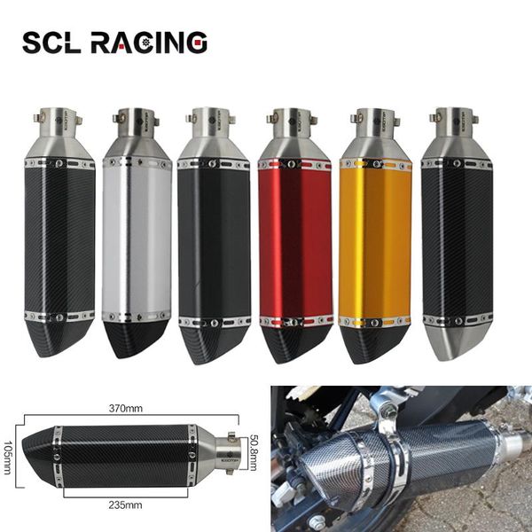 

motorcycle exhaust system alconstar 1pc ak pipe muffler with db killer for crf 230 cb650f msx125 cb190r fz6 moto accessories